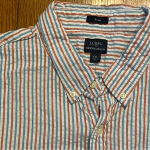 2/$20 🛍️ J. Crew men’s seersucker slim fit button down shirt